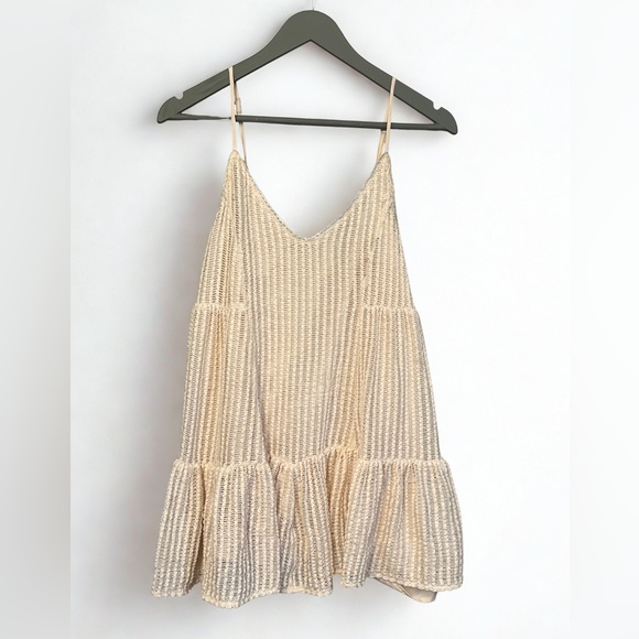 Mustard Seed Dresses & Skirts - Mustard Seed Women's Cream Knit Dress Coverup Boho Size S Cream